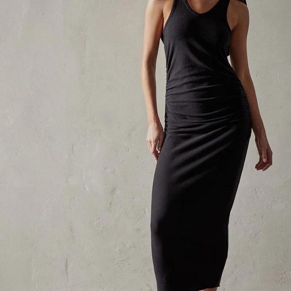 Standard James Perse BLACK  Dress Size‎ 1 cotton/lycra 
asymmetrical dress